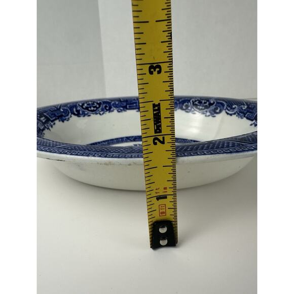 1920s Royal Venton Ware England Blue Willow Serving Bowl 8 1/2" x 6 5/8" - Picture 6 of 7